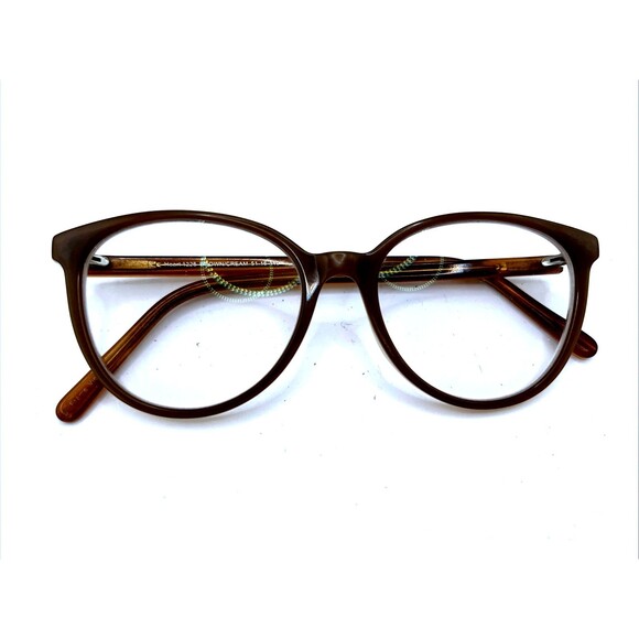 Heart Eyeglasses 1226 Brown/Cream Designer Frames Only Brown 51-16-140 - Picture 2 of 6
